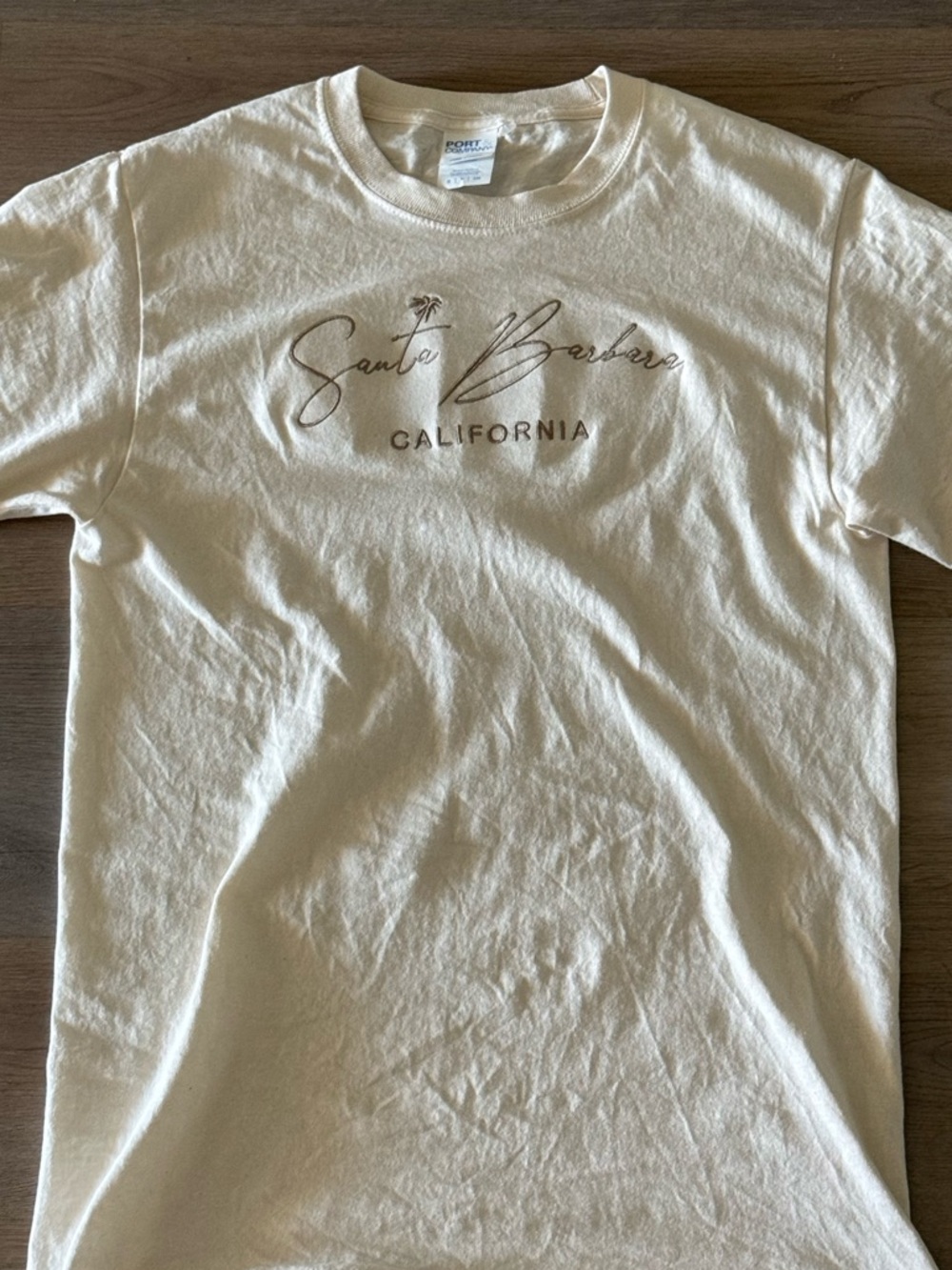 Santa Barbara California Cream Graphic Tee